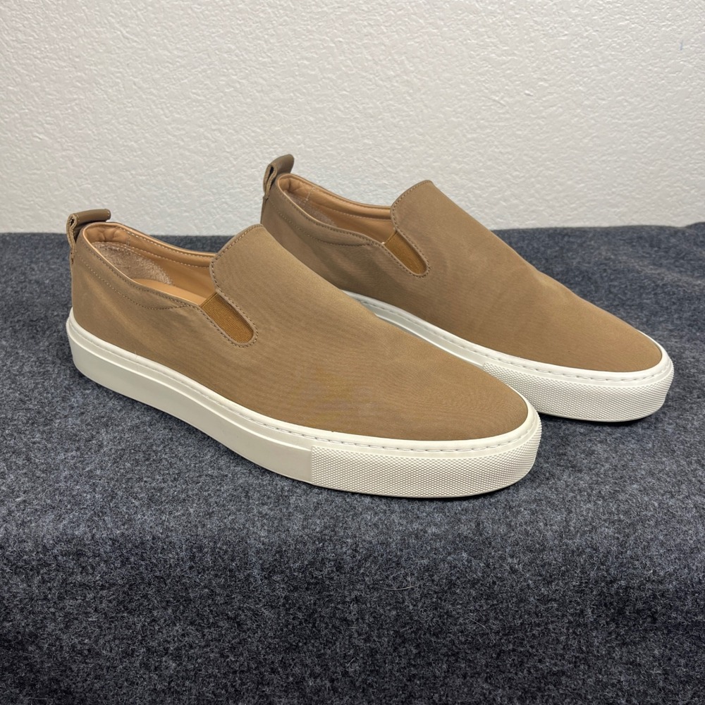 Koio Garda Camel Tan Canvas Twill Slip On Sneakers Mens 43 Made in Italy Size 10